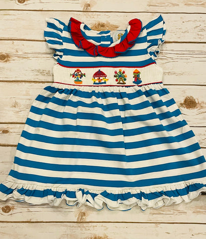 Girl’s Fair Smocked Knit Dress