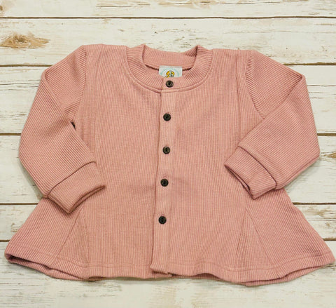 Girl's Pink Sweater Cardigan