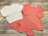 Girl's WHITE Sweater w/ Knit Pant Set-no monogram on ready to ship