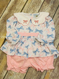 Girl's Ribbon Bloomer Short Set