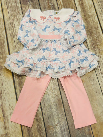 Girl's Ribbon Pant Set