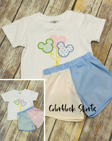 Boys Color Block Best Day Ever Short Set