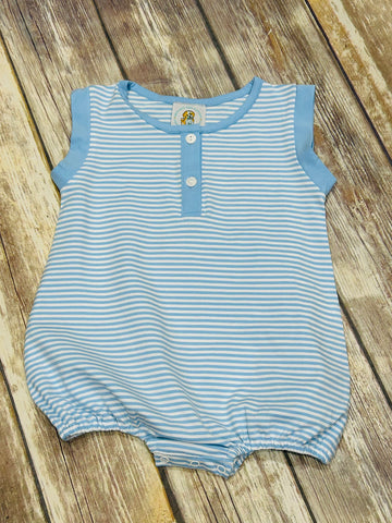 Boy's Baby Blue Striped Bubble