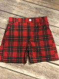 Boy's Geometric Plaid Shorts ONLY!